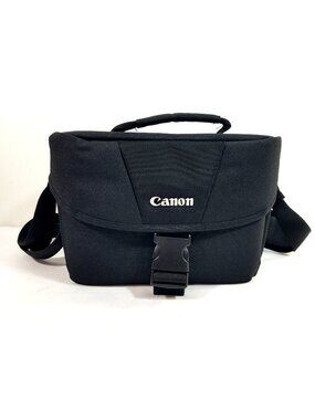 Canon Black Camera Bag With Adjustable Strap & Padded Interior For Cameras
